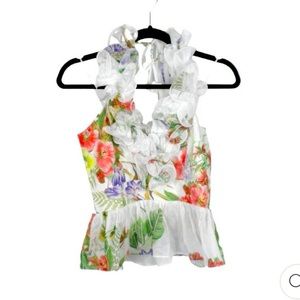 Amanda Uprichard Floral Halter Top